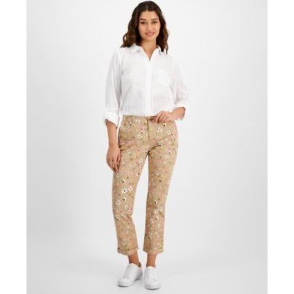 Tommy Hilfiger Womens Floral-Print Ditsy Ham Sand Combo 6
